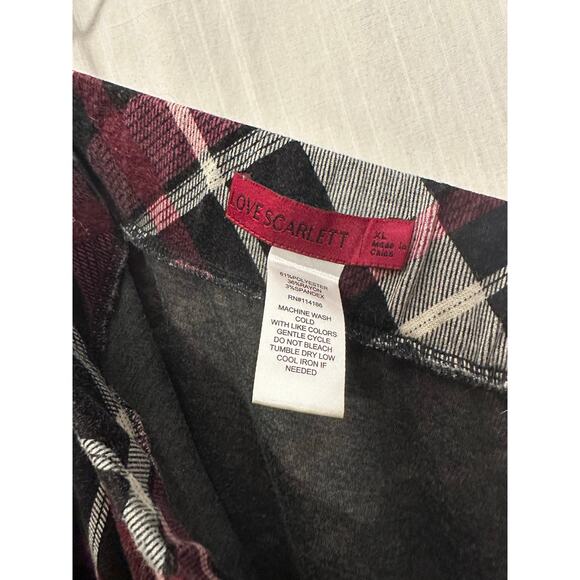 Love Scarlett Womens Plaid Maxi Skirt Burgundy Size XL - Picture 4 of 5